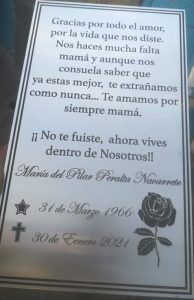 Placas funerarias para tumba de madre