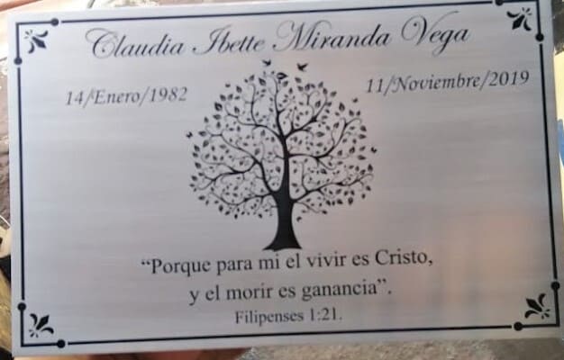 placa para lapida