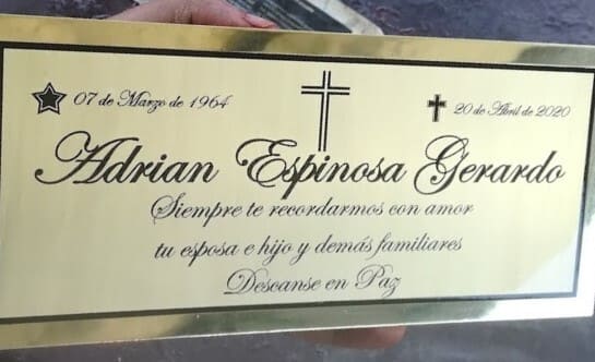 placas para muertos